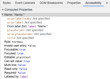 Labelled input